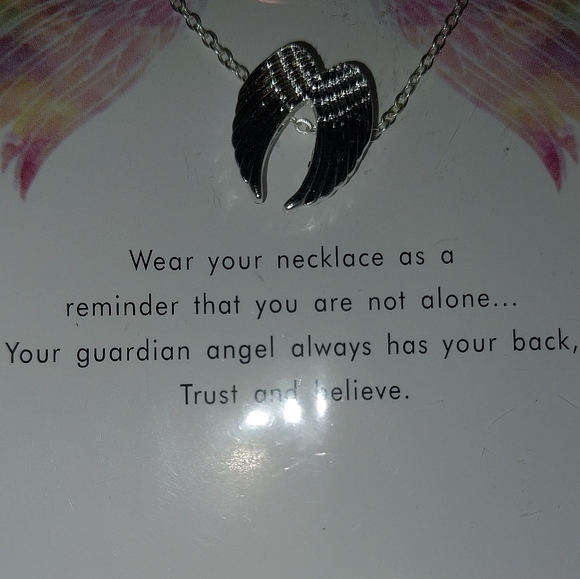 Guardian Angel Necklace Pendent Angel Wings Faith - Picture 3 of 4